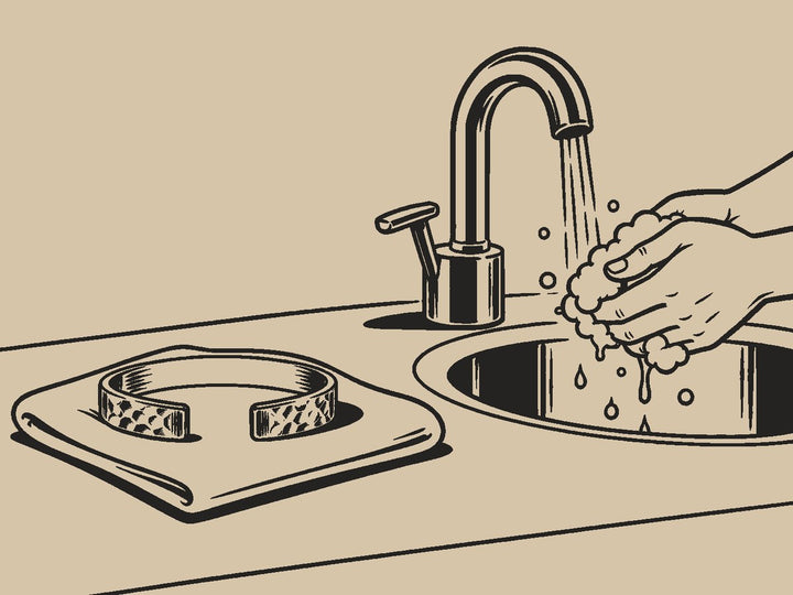Take it off for water and soap
