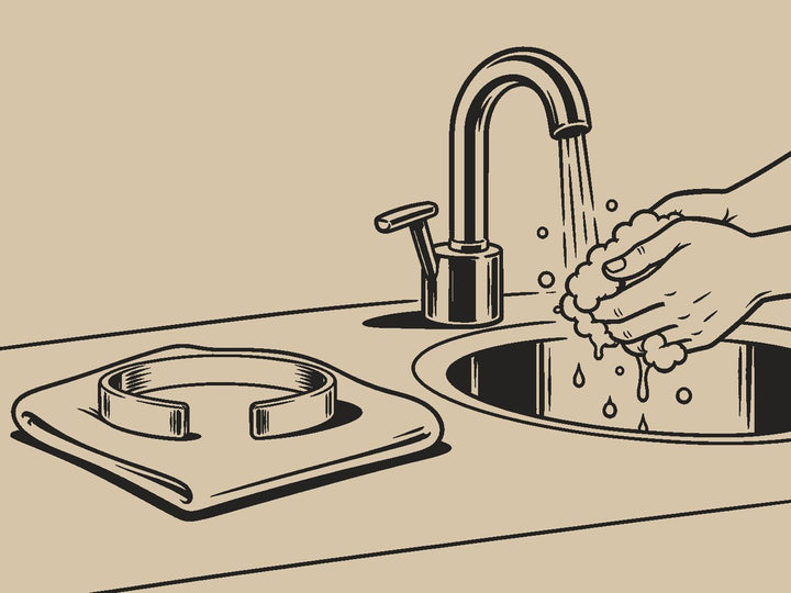 Take it off for water and soap