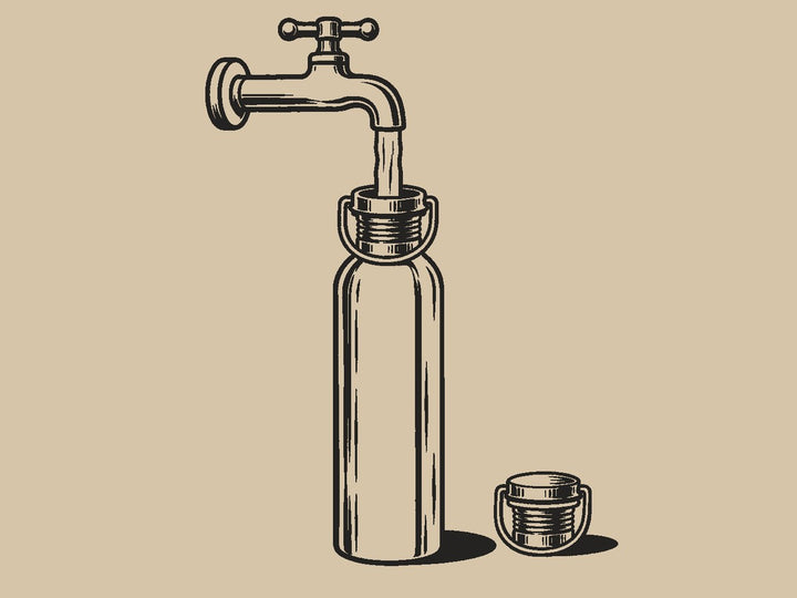 Fill it with still drinking water