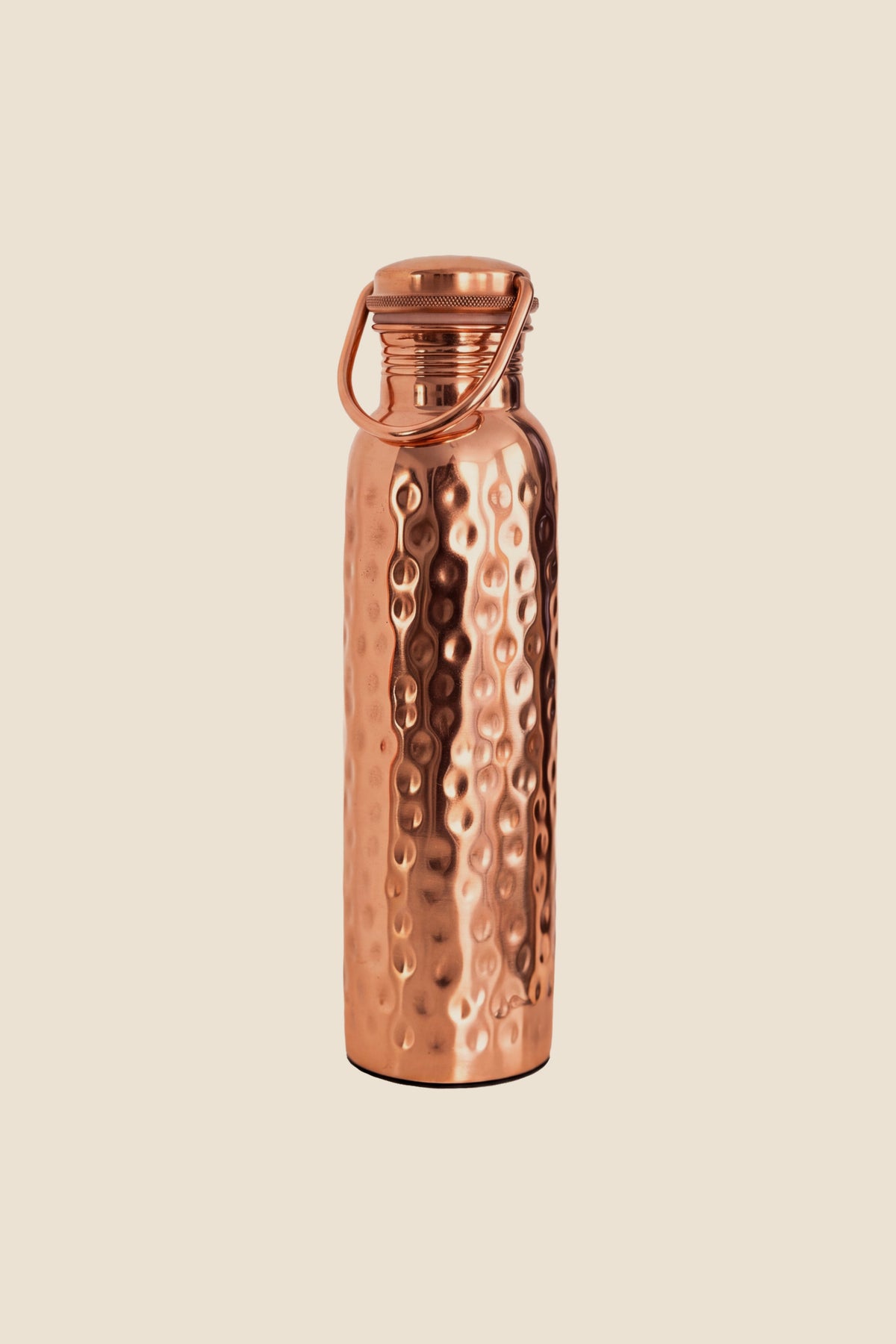 Kopero Copper Water Bottle Hammered, product photo on a white background
