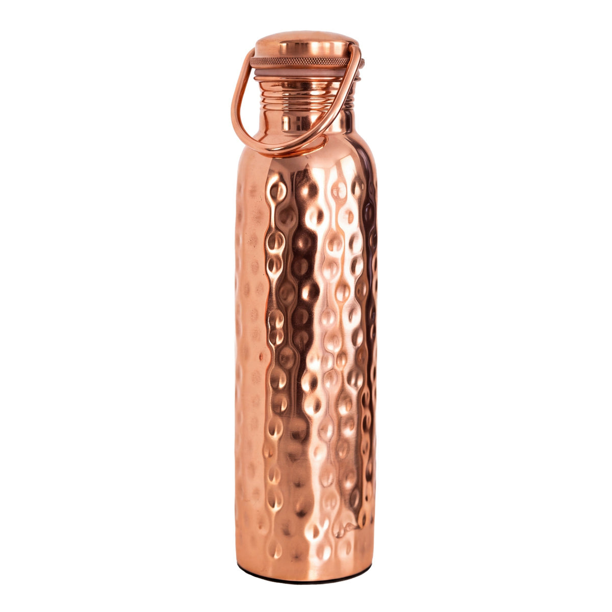 Kopero Copper Water Bottle Hammered, product photo on a white background